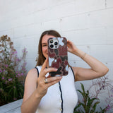 Chocolate Brown Earthy Curves iPhone 11 Case