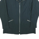 HUG AMCO Womens Black Wool Zip Jacket M Classic Plain Stylish Comfortable