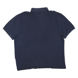 TOMMY HILFIGER Mens Navy Blue Short Sleeve Polo Shirt 2XL Cotton Blend Classic