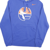 NIKE Mens Blue Pullover Hoodie M Cotton Blend Drawstring Hood Kangaroo Pocket