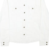 CAMOMILLA Mens White Cotton Blend Shirt XS Classic Button Front Casual