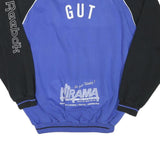 REEBOK Mens Blue & Black Logo Printed Crew Neck L Sweatshirt Cotton Blend