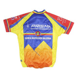 MB Mens Blue & Yellow Cycling Team Sports T-Shirt M Short Sleeve Crew Neck