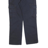 DICKIES Mens Regular Fit Navy Cargo Trousers Cotton Blend W32 L30 Workwear Zip