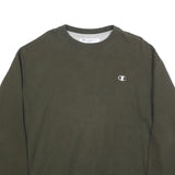 CHAMPION Mens Green Crew Neck 2XL Sweatshirt Cotton Blend Casual Pullover