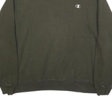 CHAMPION Mens Green Crew Neck 2XL Sweatshirt Cotton Blend Casual Pullover