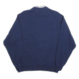 GOPHER Womens Navy Sweatshirts Crew Neck L Nautical Embroidered Cotton Blend