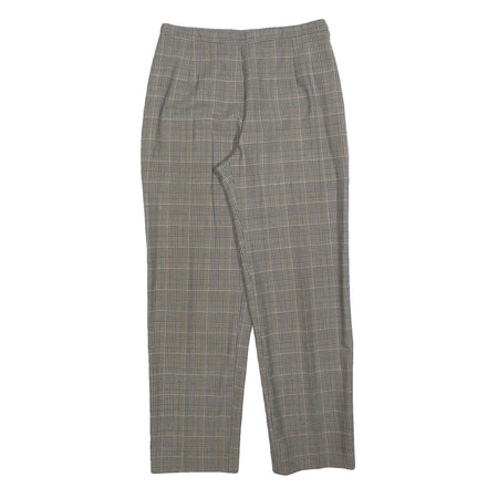 Confezioni Frangoni Womens Wool Blend Grey Regular Straight Trousers W32 L32