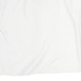 CANDA Mens White Polyester Plain Shirt L Button Sleeve Casual Relaxed Fit