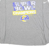 NIKE Mens Grey Super Bowl Champions Long Sleeve Crew Neck Football T-Shirt L
