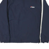 FILA Mens Navy Blue Track Jacket S Polyester Blend Zip Retro Sportswear