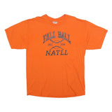 JERZEES Mens Orange Fall Ball Natll Graphic T-Shirt XL Short Sleeve Crew Neck