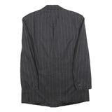 CERRUTI Mens Grey & Beige Pinstripe Wool Double Breasted Jacket L Woven Tailored