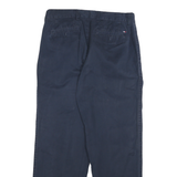 TOMMY HILFIGER Mens Cotton Blend Navy Blue Regular Fit Straight Leg Trousers W30