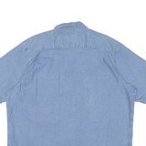 WRANGLER Mens Blue Short Sleeve Work Shirt 2XL Cotton Blend Casual Button Pocket