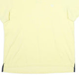 CHAPS Mens Yellow Short Sleeve Plain Polo Shirt L Cotton Casual Summer