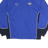 NIKE Mens Blue & Black Track Jacket L Polyester Blend Zip Sports Football SKS