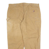 CARHARTT Mens Jeans Beige Relaxed Straight Denim W44 L30 Workwear Zip Closure