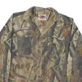 PRO GEAR Mens Brown Camouflage Shirt L Cotton Blend Casual Long Sleeve