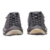 DIESEL Low Top Trainers Black Leather Mens UK 6.5