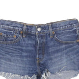 LEVI'S Womens Denim Blue Cut-Off Shorts S W27 Frayed Hem Casual
