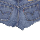 LEVI'S Womens Denim Blue Cut-Off Shorts S W27 Frayed Hem Casual