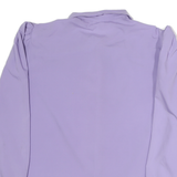 GUE Womens Purple Blouse Long Sleeve Button Neck M Elegant Lightweight Top