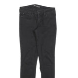 LEVI'S Womens Slim Black Jeans Denim W28 L31 Stylish Zip Cotton Blend