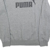 PUMA Mens Grey Crew Neck Pullover Sweatshirt M Cotton Blend Casual