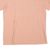 CARHARTT Womens Peach Loose Fit T-Shirt L Short Sleeve Crew Neck Casual Cotton
