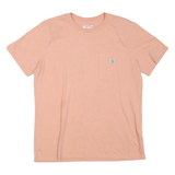 CARHARTT Womens Peach Loose Fit T-Shirt L Short Sleeve Crew Neck Casual Cotton