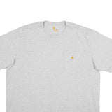 CARHARTT Mens Grey & Yellow Pocket T-Shirt 2XL Short Sleeve Crew Neck Workwear