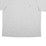 CARHARTT Mens Grey & Yellow Pocket T-Shirt 2XL Short Sleeve Crew Neck Workwear