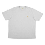 CARHARTT Mens Grey & Yellow Pocket T-Shirt 2XL Short Sleeve Crew Neck Workwear