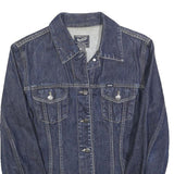 GAS Womens Blue Denim Jacket M Cotton Button Classic Casual Stylish