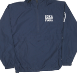 CHAMPION Mens Navy Blue University Print Track Jacket S Polyester Plain Zip