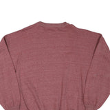 Mens Red Cotton Blend Sweatshirt L Athletic Crew Neck Long Sleeve Casual