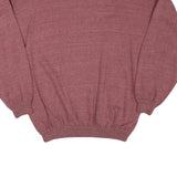 Mens Red Cotton Blend Sweatshirt L Athletic Crew Neck Long Sleeve Casual