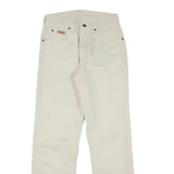 WRANGLER Mens Regular Fit Jeans White Cotton Blend W26 L28 Zip Tailored Casual