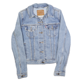 LEVI'S Womens Blue Denim Jacket S Cotton Button Closure Classic Fit Lightweight