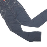 DICKIES Mens Blue Cotton Dungarees Regular Fit Workwear S W32 L31 Durable