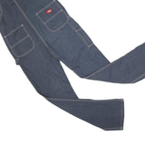 DICKIES Mens Blue Cotton Dungarees Regular Fit Workwear S W32 L31 Durable