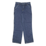 WRANGLER Mens Blue Regular Straight Denim Medium W28 L29 Carpenter Jeans Zip