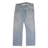 LEVI'S 501 Mens Jeans Blue Regular Straight Denim Medium W36 L30 Classic Fit Zip