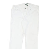 LAUREN RALPH LAUREN Womens White Regular Denim Straight Jeans W34 L29 Stylish
