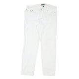 LAUREN RALPH LAUREN Womens White Regular Denim Straight Jeans W34 L29 Stylish