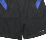 REEBOK Mens Black & Blue Sports Casual Shorts L W30 Mesh Polyester
