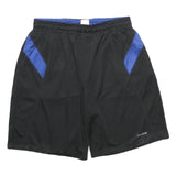 REEBOK Mens Black & Blue Sports Casual Shorts L W30 Mesh Polyester