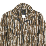 BROWNING Womens Brown & White Jacket L Synthetic Zip Animal Print Outdoor