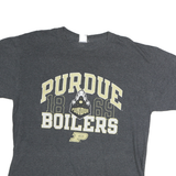 JERZEES Mens Grey Purdue Boilers Graphic T-Shirt L Short Sleeve Crew Neck